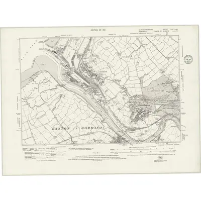 1912 Map of Gloucestershire LXXI.NW, 1935 Print