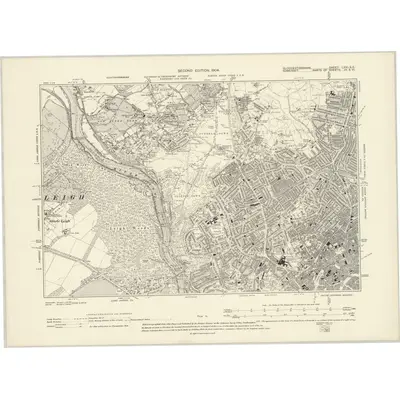1901 Map of Gloucestershire LXXI.SE, 1904 Print