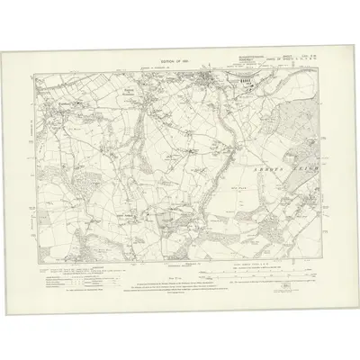 1912 Map of Gloucestershire LXXI.SW, 1921 Print