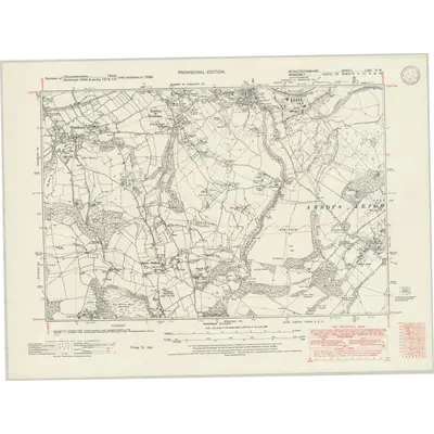 1938 Map of Gloucestershire LXXI.SW, 1946 Print