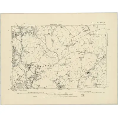 1881 Map of Gloucestershire LXXII.NE, 1886 Print