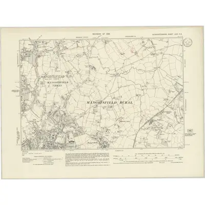 1936 Map of Gloucestershire LXXII.NE, 1939 Print