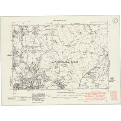 1938 Map of Gloucestershire LXXII.NE, 1946 Print