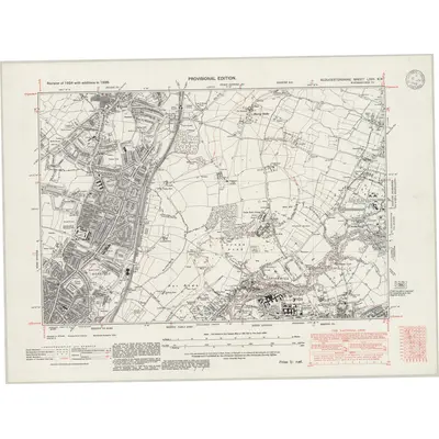 1938 Map of Gloucestershire LXXII.NW, 1946 Print