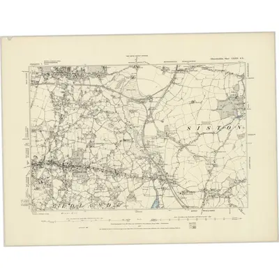 1881 Map of Gloucestershire LXXII.SE, 1887 Print