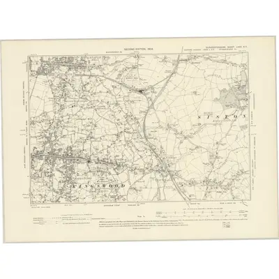 1901 Map of Gloucestershire LXXII.SE, 1904 Print