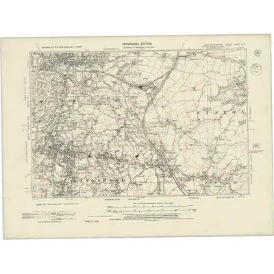 1938 Map of Gloucestershire LXXII.SE, 1944 Print