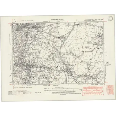 1938 Map of Gloucestershire LXXII.SE, 1946 Print