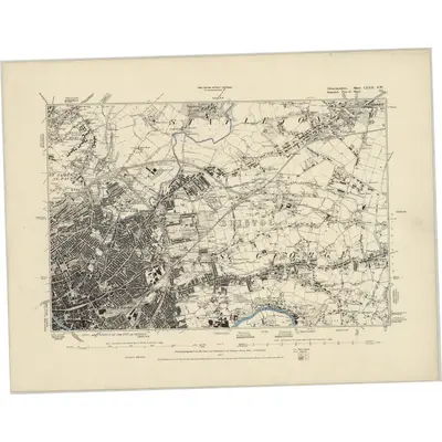 1881 Map of Gloucestershire LXXII.SW, 1887 Print