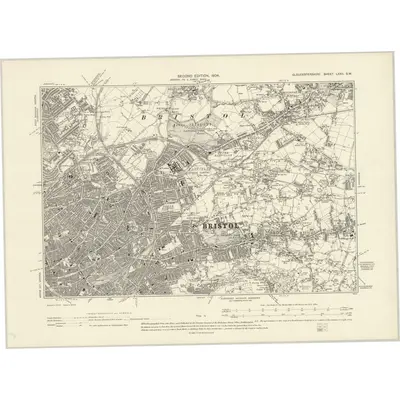 1901 Map of Gloucestershire LXXII.SW, 1904 Print