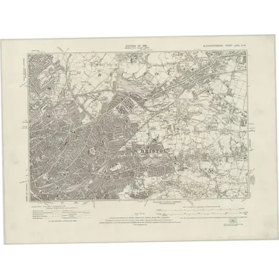 1912 Map of Gloucestershire LXXII.SW, 1921 Print