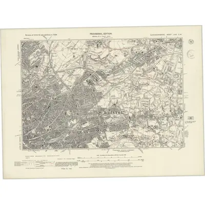 1938 Map of Gloucestershire LXXII.SW, 1945 Print