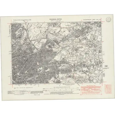 1938 Map of Gloucestershire LXXII.SW, 1946 Print