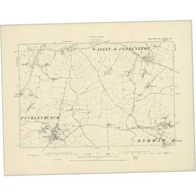 1881 Map of Gloucestershire LXXIII.NW, 1886 Print