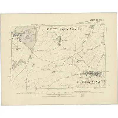 1881 Map of Gloucestershire LXXIII.SE, 1886 Print