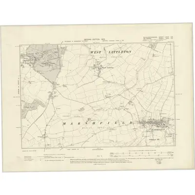 1899 Map of Gloucestershire LXXIII.SE, 1903 Print