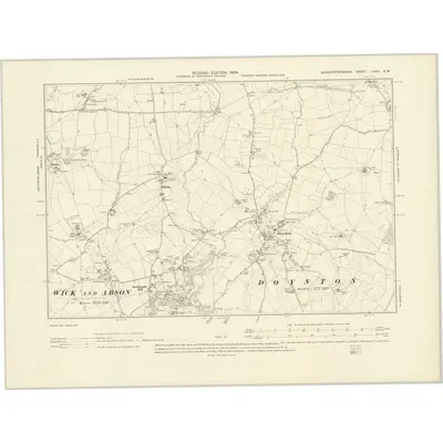 1901 Map of Gloucestershire LXXIII.SW, 1904 Print