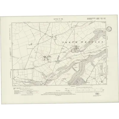 1920 Map of Gloucestershire LXXIV.SW, 1923 Print