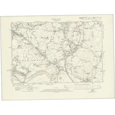 1912 Map of Gloucestershire LXXVI.NE, 1920 Print