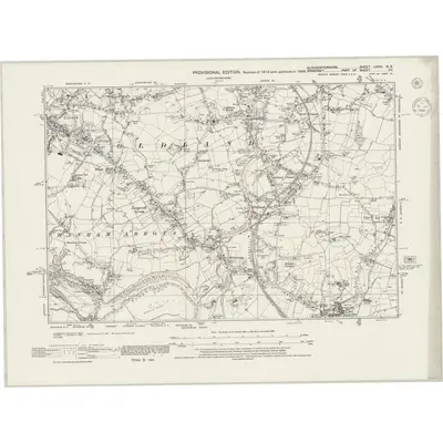 1938 Map of Gloucestershire LXXVI.NE, 1944 Print