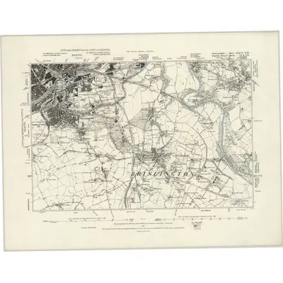 1881 Map of Gloucestershire LXXVI.NW, 1887 Print