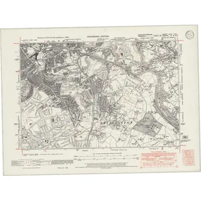 1938 Map of Gloucestershire LXXVI.NW, 1946 Print