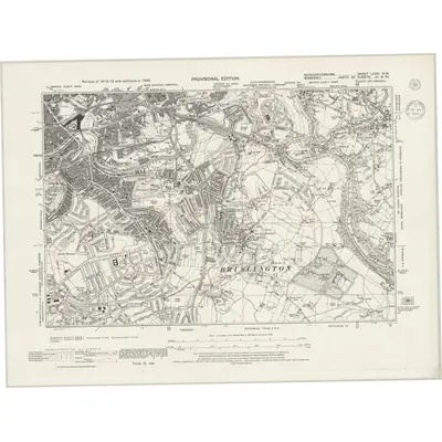 1938 Map of Gloucestershire LXXVI.NW, 1954 Print