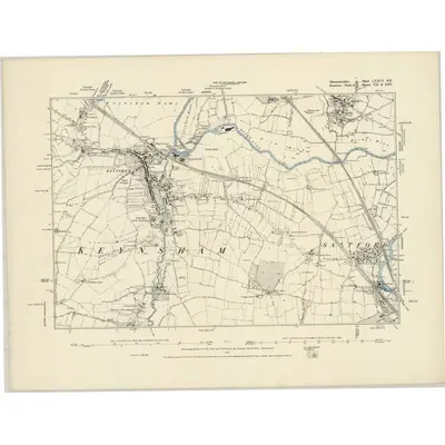 1881 Map of Gloucestershire LXXVI.SE, 1887 Print