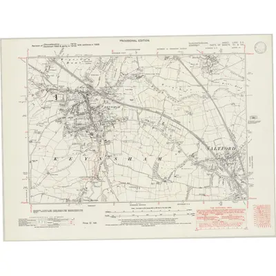 1938 Map of Gloucestershire LXXVI.SE, 1946 Print