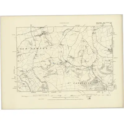 1881 Map of Gloucestershire LXXVII.NE, 1887 Print