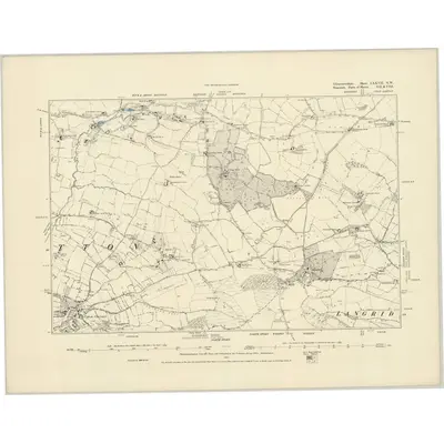 1881 Map of Gloucestershire LXXVII.NW, 1887 Print