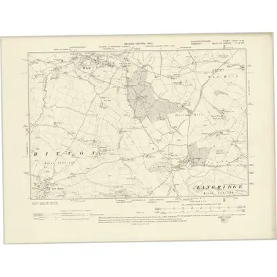 1901 Map of Gloucestershire LXXVII.NW, 1904 Print