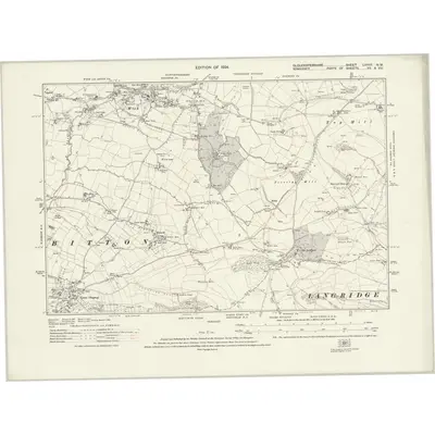 1919 Map of Gloucestershire LXXVII.NW, 1924 Print