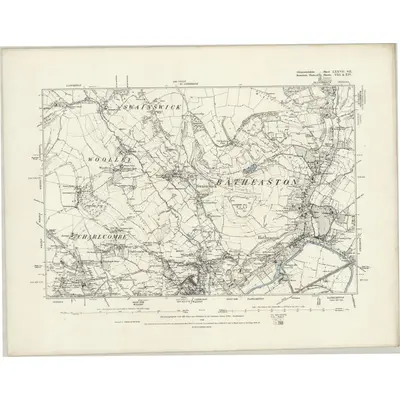 1881 Map of Gloucestershire LXXVII.SE, 1888 Print
