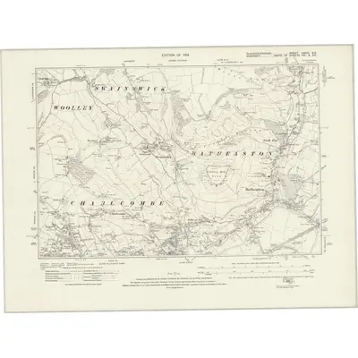 1919 Map of Gloucestershire LXXVII.SE, 1924 Print