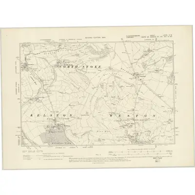 1901 Map of Gloucestershire LXXVII.SW, 1904 Print
