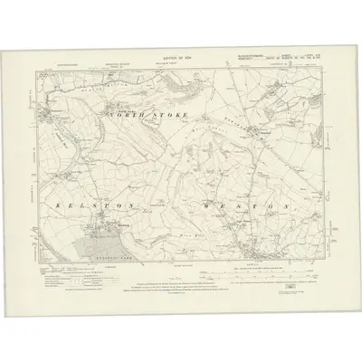 1919 Map of Gloucestershire LXXVII.SW, 1924 Print