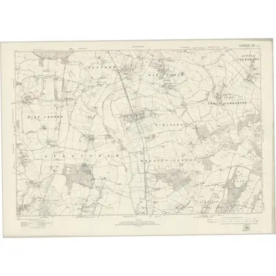 1921 Map of Gloucestershire V, 1924 Print