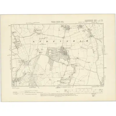 1900 Map of Gloucestershire V.SW, 1903 Print