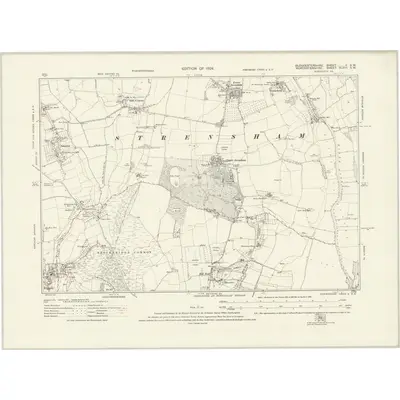 1921 Map of Gloucestershire V.SW, 1924 Print