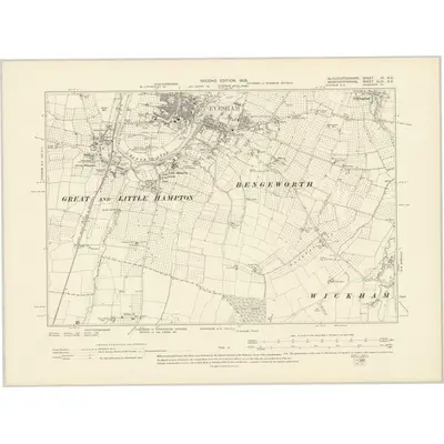 1900 Map of Gloucestershire VI.NE, 1905 Print