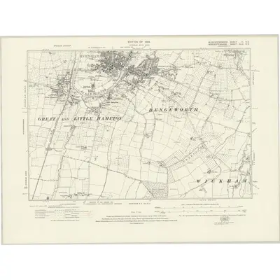1921 Map of Gloucestershire VI.NE, 1924 Print