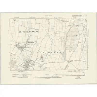 1921 Map of Gloucestershire VI.NW, 1924 Print