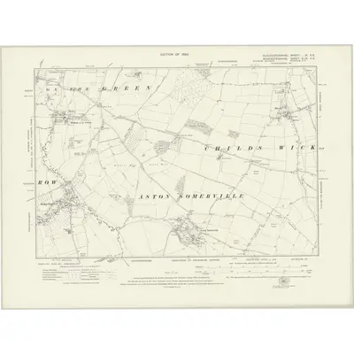 1921 Map of Gloucestershire VI.SE, 1924 Print