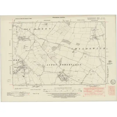 1938 Map of Gloucestershire VI.SE, 1949 Print