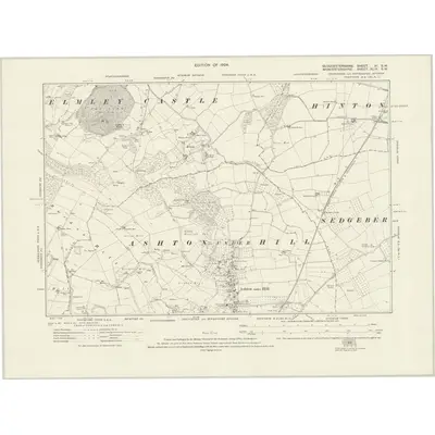 1921 Map of Gloucestershire VI.SW, 1924 Print