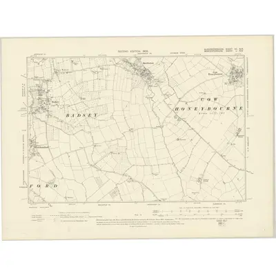 1900 Map of Gloucestershire VII.NW, 1905 Print