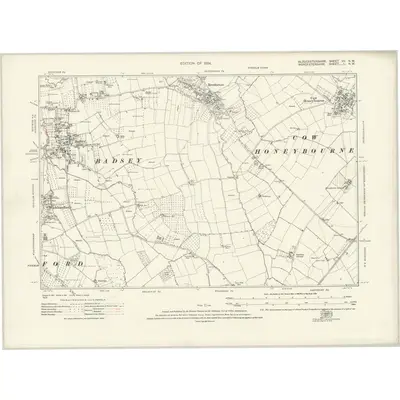 1921 Map of Gloucestershire VII.NW, 1924 Print