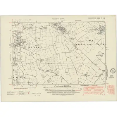 1938 Map of Gloucestershire VII.NW, 1949 Print