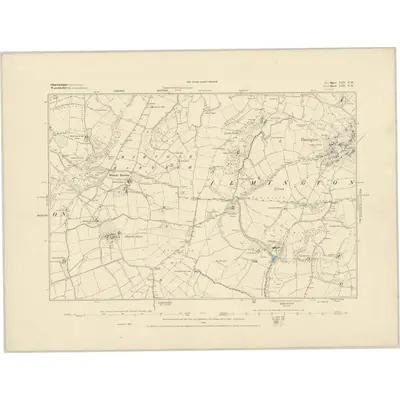 1883 Map of Gloucestershire VIII.NW, 1884 Print